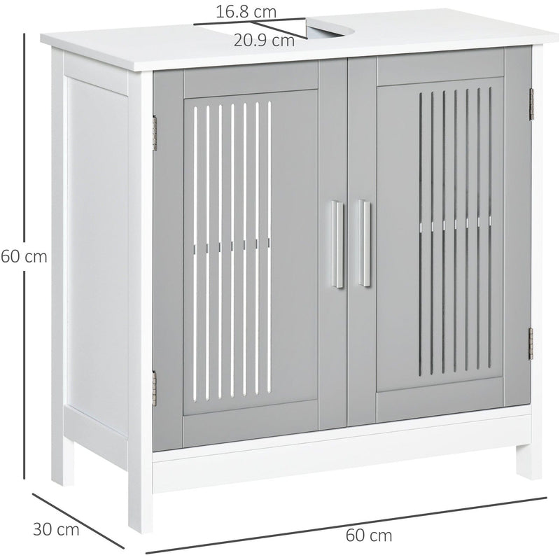Pedestal Sink Cabinet, Bathroom Storage Unit, 60Lx30Wx60Hcm