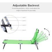 Folding Sun Lounger With Face Hole Outsunny