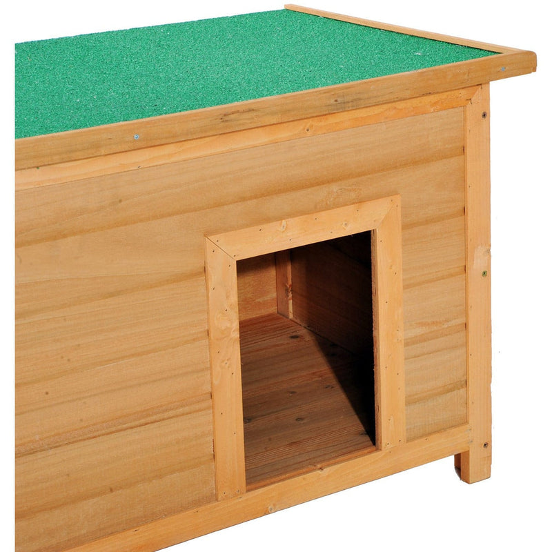 Elevated Outdoor Wooden Dog Kennel, 85cm