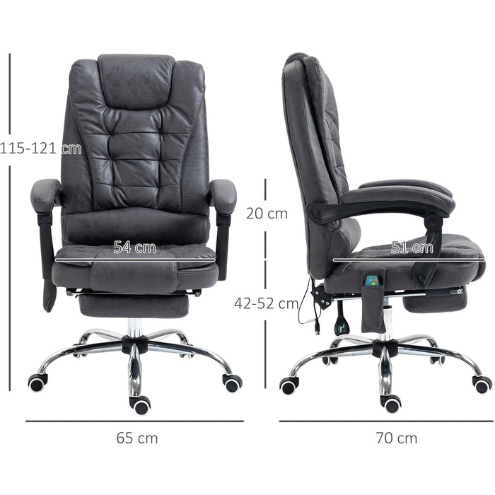 Massage Heated Office Chair, High-Back