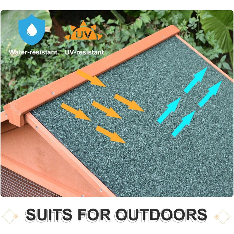 Large Outdoor 2-Tier Rabbit Hutch with Run