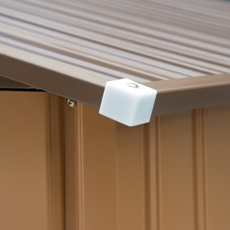 9x6FT Metal Garden Shed Apex Roof, Vents & Double Doors