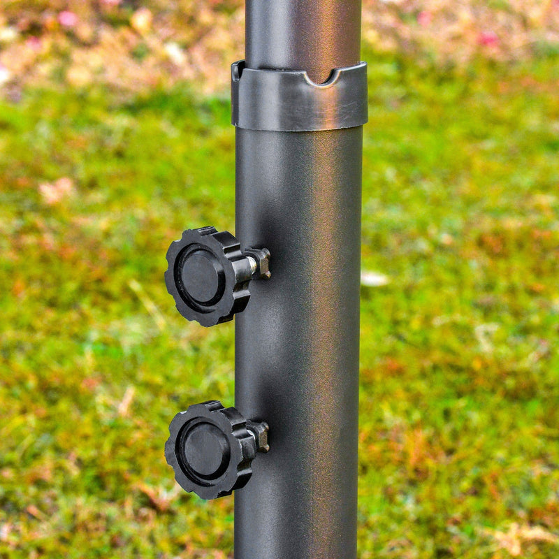 4.6m Double Sided Parasol With Crank Handle, Cross Base