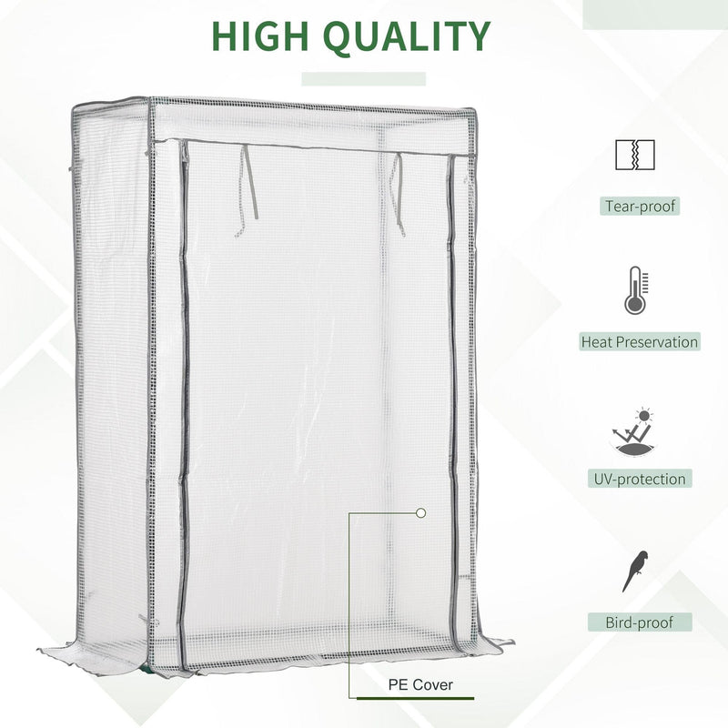 Compact Mini Greenhouse, Steel, Roll-up Door, 100x50x150cm