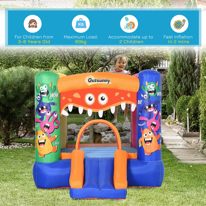 Kids Monster Themed Bouncy Castle With Pump, Age 3-12 Years