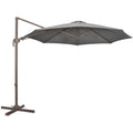 3m Cantilever Garden Parasol with 360° Rotation, Dark Grey Outsunny