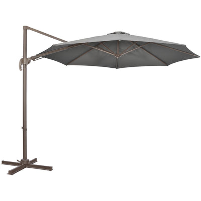 3m Cantilever Garden Parasol with 360° Rotation, Dark Grey Outsunny