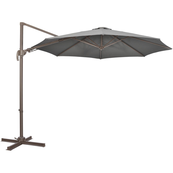 3m Cantilever Garden Parasol with 360° Rotation, Dark Grey