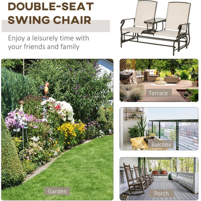 Garden Love Seat Outsunny