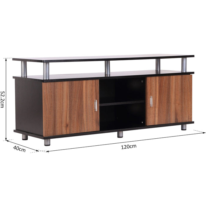 Modern Black TV Cabinet, Doors (Fits up to 50" TVs)