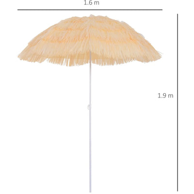 Hawaiian Beach Sun Parasol, Tilt, Crank Outsunny