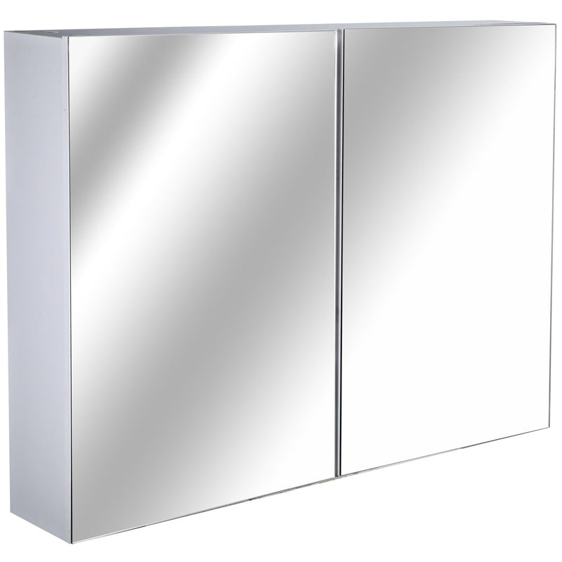 Wall Mounted Mirror Cabinet, Double Doors, L80 x H60 x D15cm