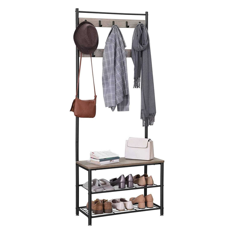 Vasagle Coat And Shoe Rack With Bench