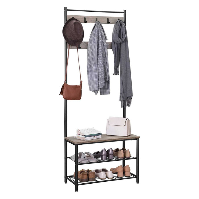 Vasagle Coat And Shoe Rack With Bench