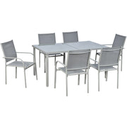 6 Seater Outdoor Dining Set, Grey