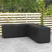 L Shaped Sofa Cover 250x250cm, Black