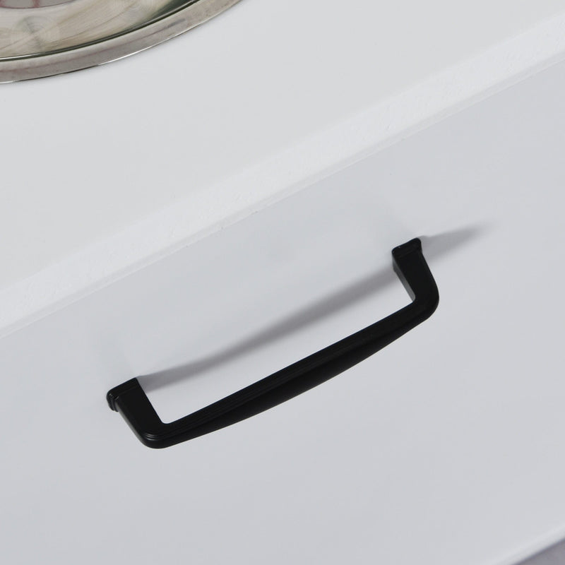 Raised Pet Feeding Station With 2 Stainless Steel Bowls