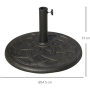 Parasol Base for 38mm and 48mm Poles - Bronze Outsunny