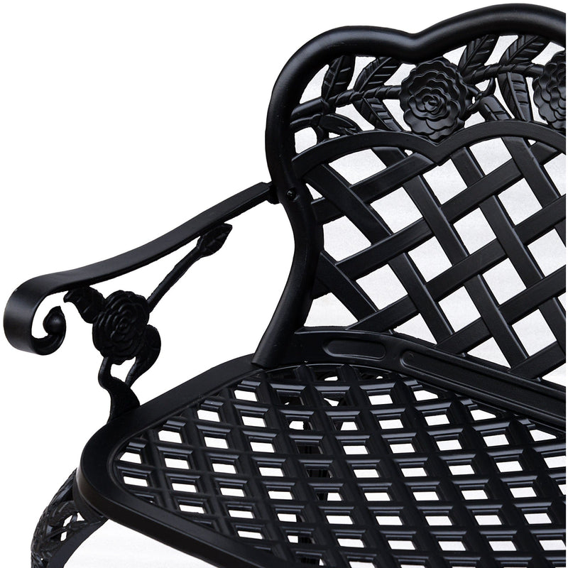Cast Aluminium Garden Bench Outsunny