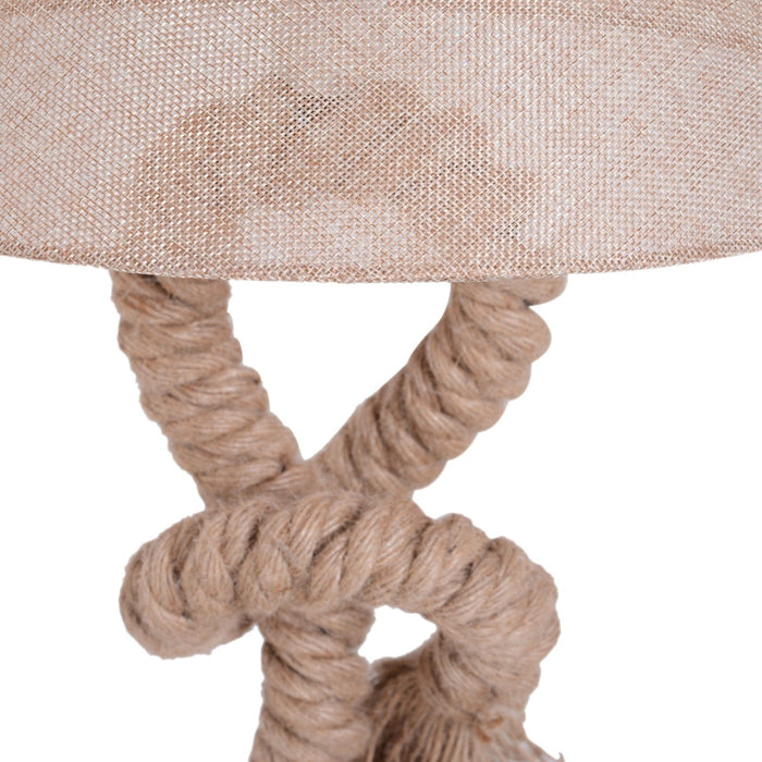 Nautical Twisted Rope Table Lamp, Beige