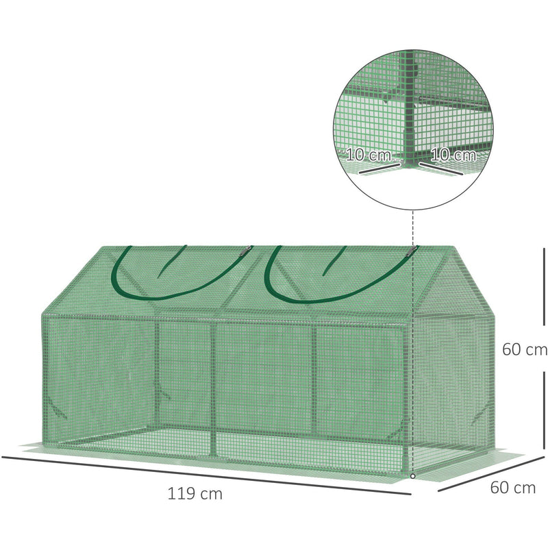 Mini Greenhouse, Polytunnel, 120x60x60 cm