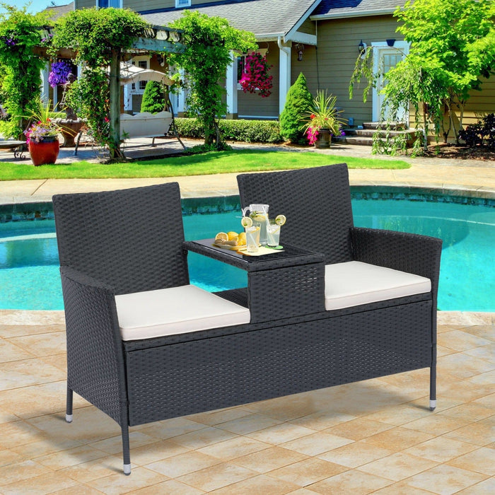 Rattan Garden Love Seat