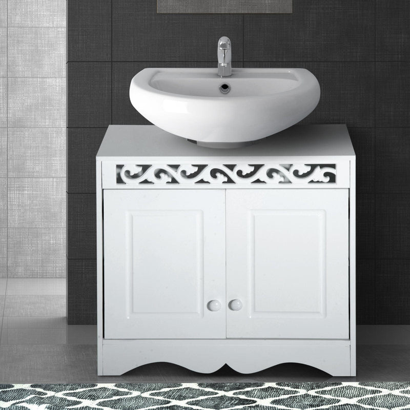 Under Sink Bathroom Cabinet, 2-Door - 60W x 30D x 56Hcm