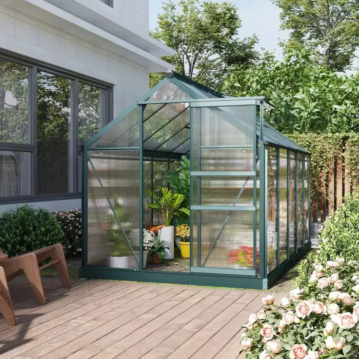 Large Walk In Greenhouse, Aluminium Frame, Sliding Door