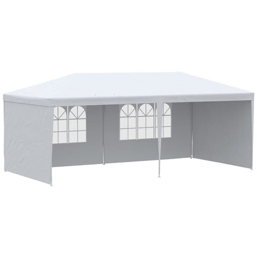 White 6x3m Garden Gazebo 