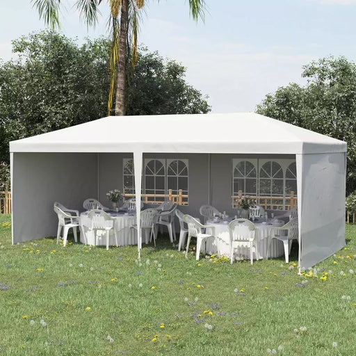 White 6x3m Garden Gazebo 