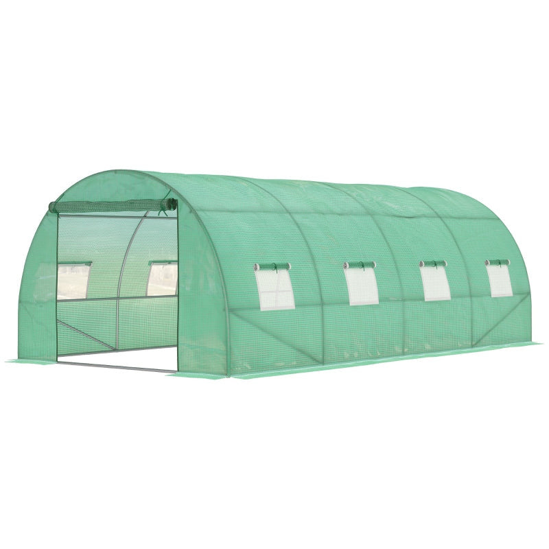 Large Polytunnel Greenhouse, Walk-in Design, Windows, 6x3m