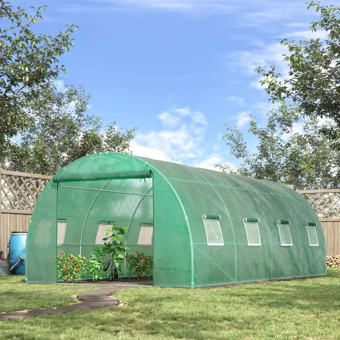 Large Polytunnel Greenhouse, Walk-in Design, Windows, 6x3m