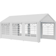 Large White Party Tent With Church Windows