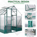 6x8ft Polycarbonate Walk In Greenhouse 