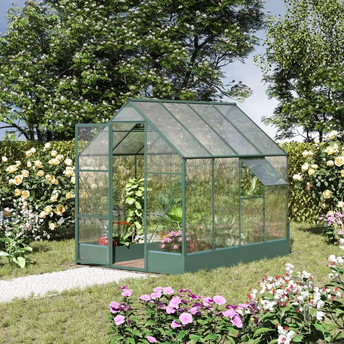 6x8ft Polycarbonate Walk In Greenhouse 