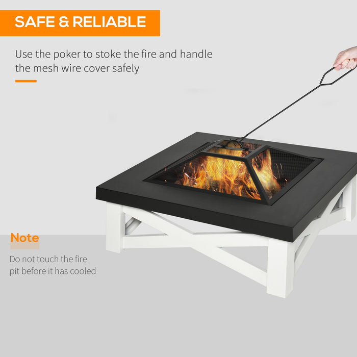3-in-1 Firepit Brazier with BBQ Grill