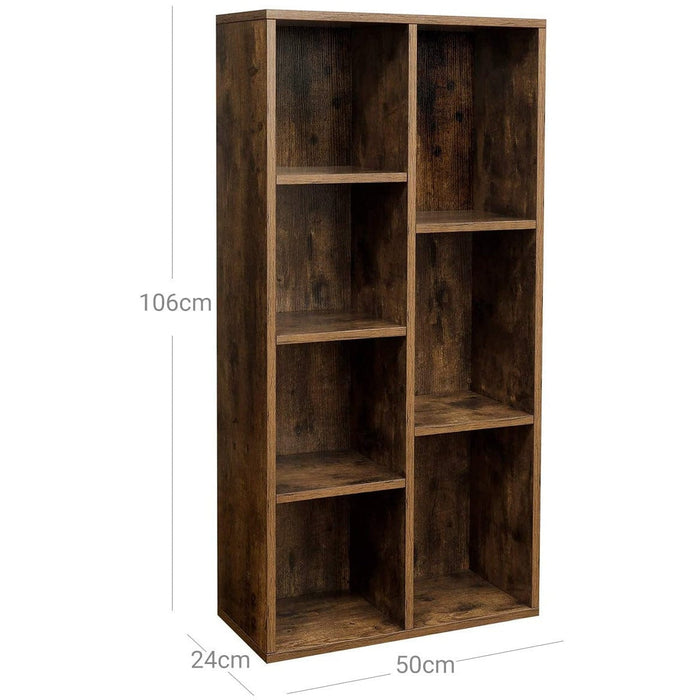 Vasagle Bookcase, Rustic Brown