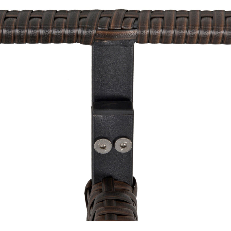 6 Piece Outdoor Dining Set with Rattan Chairs & Glass Table