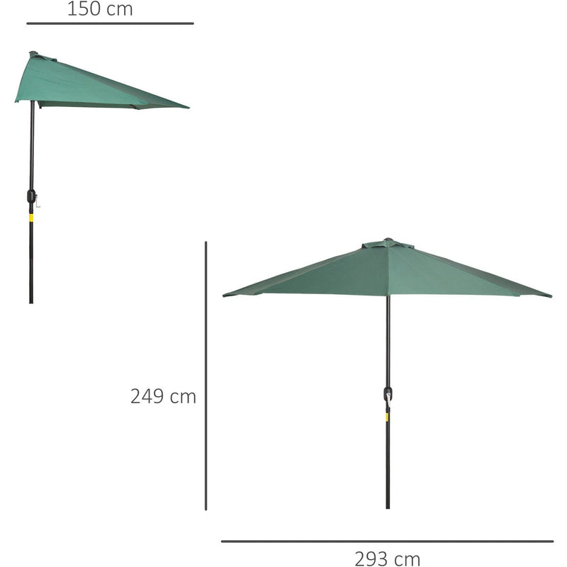 3m Half Parasol Umbrella - No Base