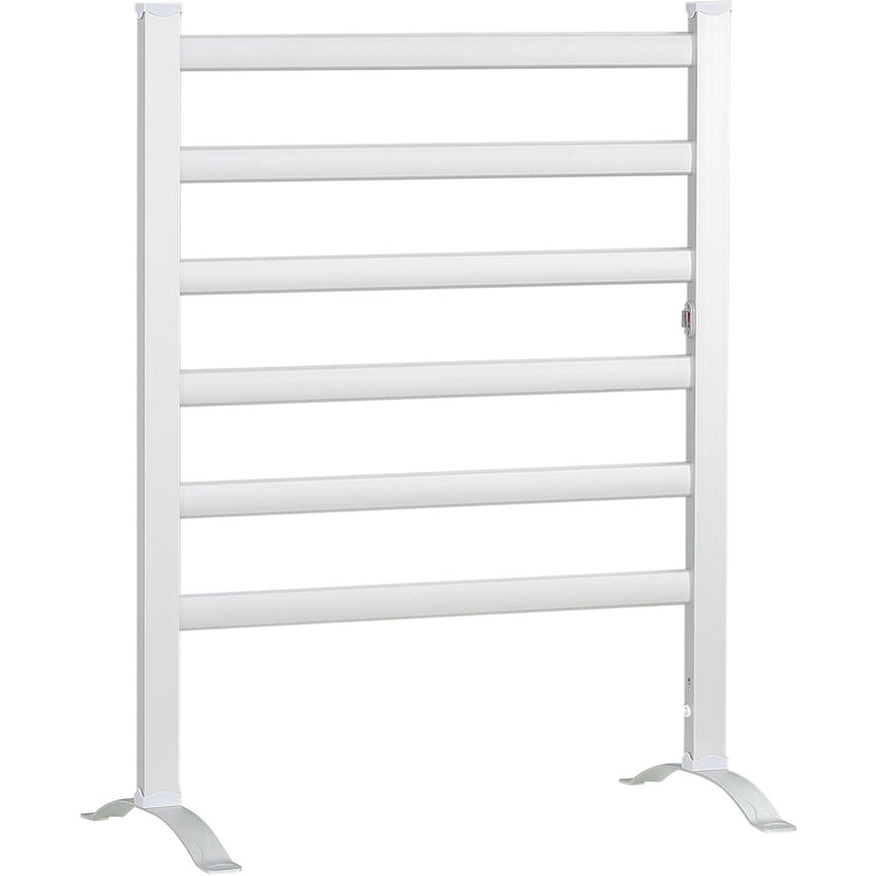 Electric Towel Warmer, 6-Bar, Plug-in, Silver