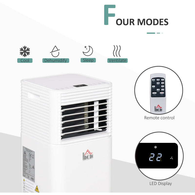 7000 BTU 4-in-1 Portable AC with Timer Homcom