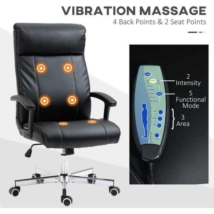 Vibration Massage Office Chair Black