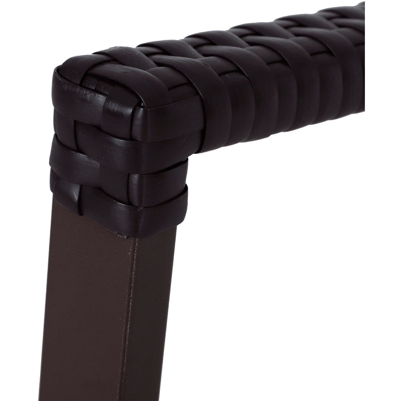 2 Seater Rattan Rocking Set with Round Coffee Table - Brown