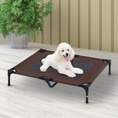 Large Elevated Portable Pet Bed, Outdoor/Indoor, Metal Frame Pawhut