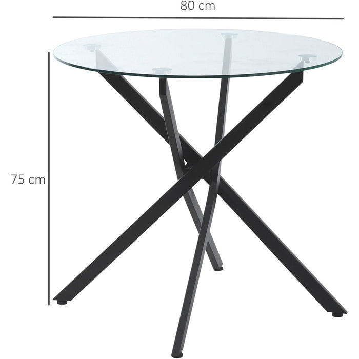 Small Round Glass Top Dining Table For 2