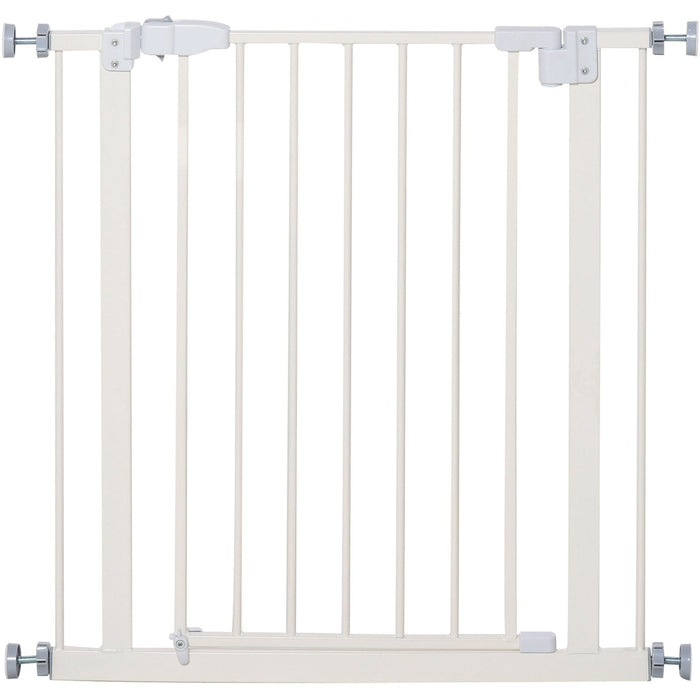 Pressure Fit Stair Gate, No Screws Required, 74-84cm, White