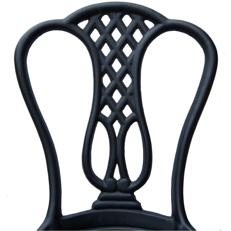 3 Piece Cast Aluminium Bistro Set, Black