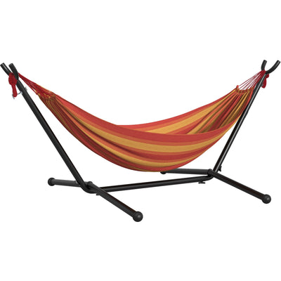 Camping Hammock with Stand, Bag, Adjustable, 120kg Load Outsunny