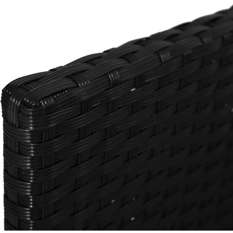 10 Seater Outdoor Dining Set with Stools & Table, Black Rattan