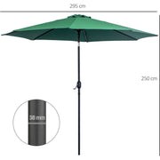 3m Tilting Garden Parasol with Crank Handle Outsunny